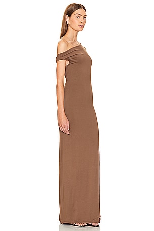 Rue Sophie Arlette Twist Dress in Brown