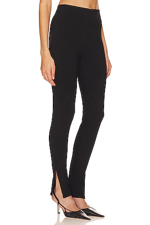 Rue Sophie Side Slit Ponti Leggings in Black