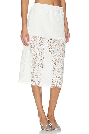 Rue Sophie Selora Lace Skirt in White