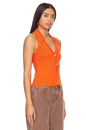 Rue Sophie Reze Rib Top in Orange