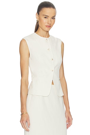 Rue Sophie Elira Vest in Ivory. Size XS. Also