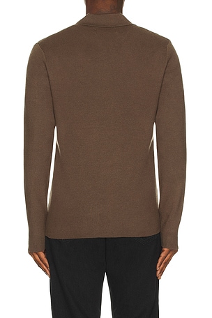SAMSOE SAMSOE Guna Half Zip Sweater in Brown