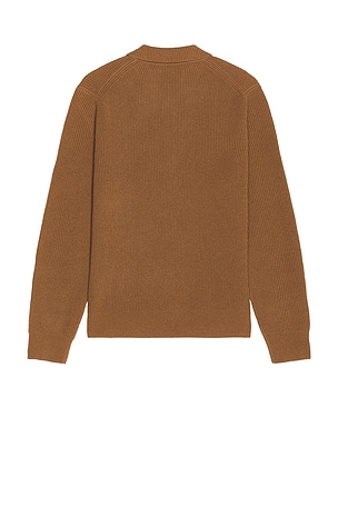 SAMSOE SAMSOE Isaks Polo Sweater in Brown