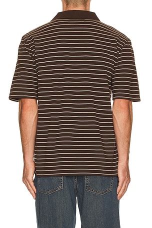SAMSOE SAMSOE Samac V-Neck Polo in Brown