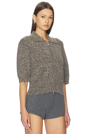 SAMSOE SAMSOE Sakelsie Short Sleeve Cardigan in Grey