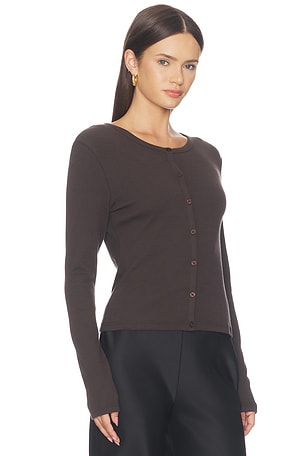 SAMSOE SAMSOE Saalexo Longsleeve Cardigan in Brown