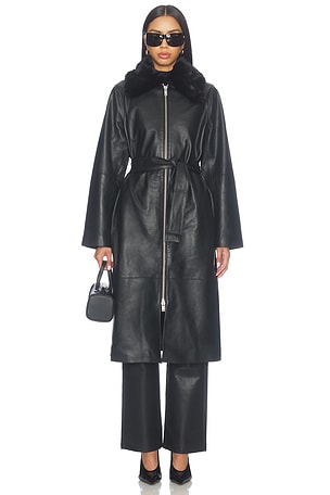 Sajuniper Shearling Coat SAMSOE SAMSOE