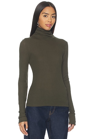 SAMSOE SAMSOE Sasonnet Long Sleeve Turtleneck in Dark Green