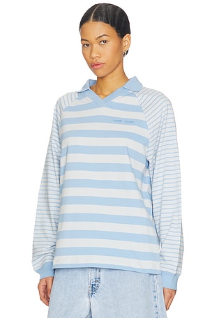 SAMSOE SAMSOE Saella Long Sleeve Polo in Blue