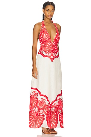Shani Shemer Aurora Maxi Dress in Red