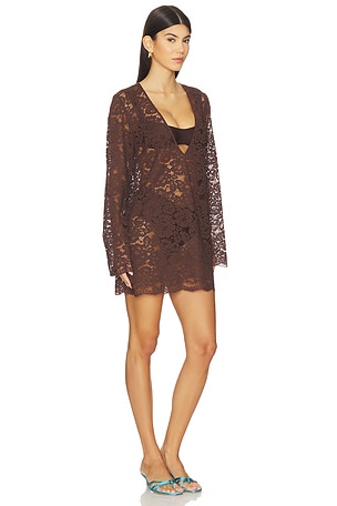 Shani Shemer Rebecca Mini Dress in Brown