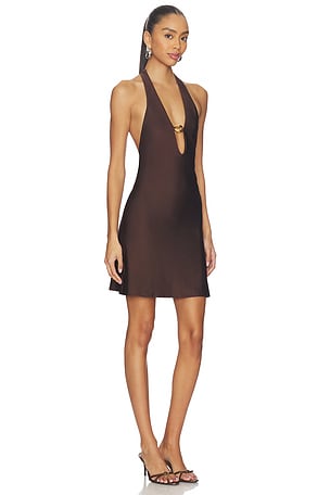 Shani Shemer Miki Mini Dress in Brown