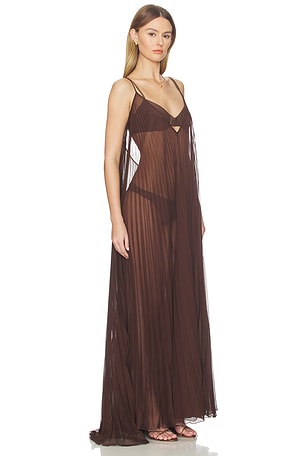 Shani Shemer Uma Maxi Dress in Chocolate
