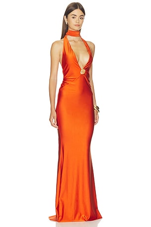 Shani Shemer Tala Maxi Dress in Orange