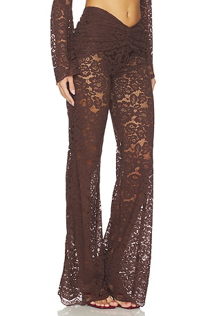 Shani Shemer PANTALON DROIT MADISON en Marron