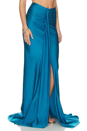 Shani Shemer Marcella Maxi Skirt in Teal