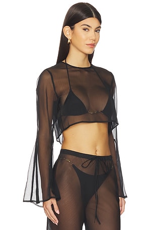 Shani Shemer Phoenix Crop Top in Black. Size XS. Also