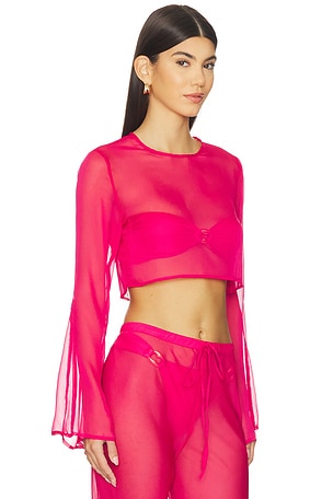 Shani Shemer Phoenix Crop Top in Fuchsia. Size XS. Also