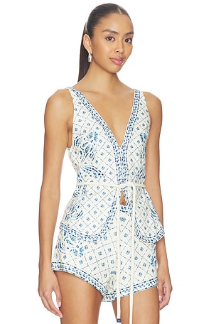 Shani shemer top sen mangas rue en color azul
