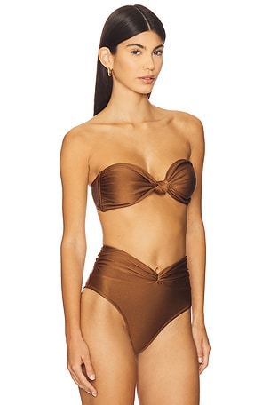 Shani Shemer Maren Bikini Top in Brown