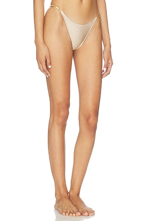 Shani Shemer Tyro Bikini Bottom in Metallic Neutral
