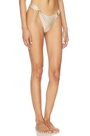 Shani Shemer Juliette Bikini Bottom in Metallic Neutral