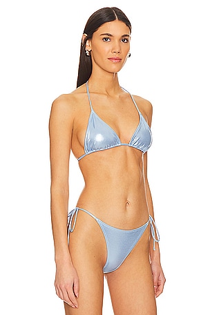 Shani Shemer Mermaid Bikini Top in Blue