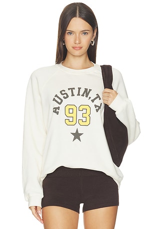 Austin Tx 93 Raglan Crew Sweater Sunny Somewhere