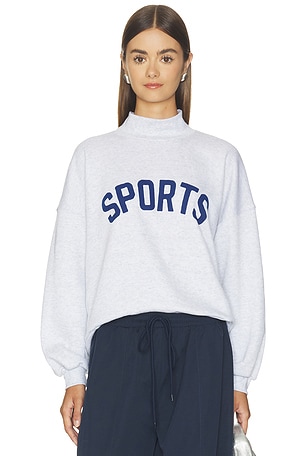 Navy Sports Mockneck Sweater Sunny Somewhere