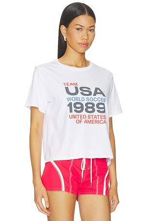 Sunny Somewhere Team Usa World Soccer Tee in White