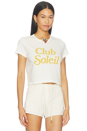 Sunny Somewhere Club Soleil Tiny Tee in White