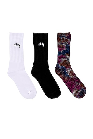 Stock Crew Tie Dye Marl Socks