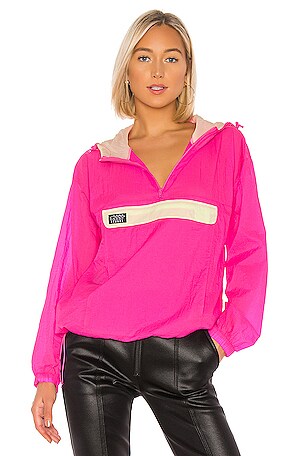 Stussy Aydin Nylon Crinkle Anorak Jacket in Pink REVOLVE