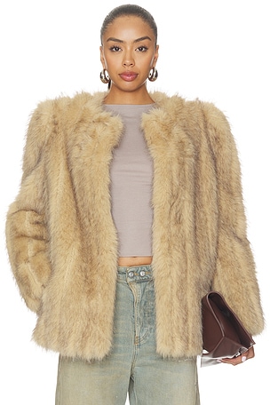 Sawyer Faux Fur Jacket STAND STUDIO