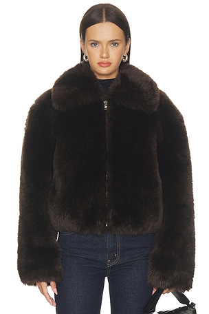Aya Faux Fur Jacket STAND STUDIO