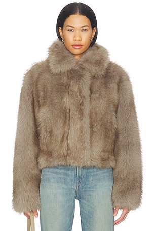 Lena Faux Fur Jacket STAND STUDIO