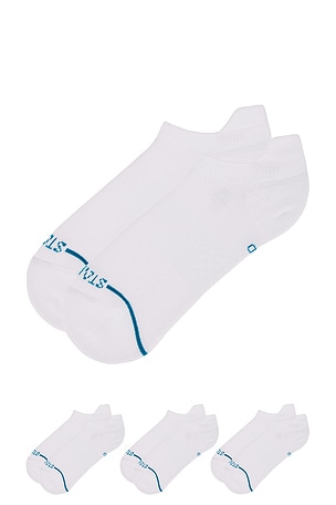 Stance Icon Low Tab 3 Pack Socks in White