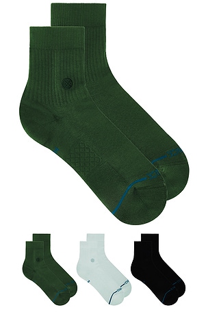 Icon Quarter 3 Pack Socks Stance