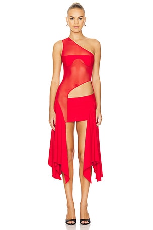 x REVOLVE Tricot Mesh Dress Sketch-Y