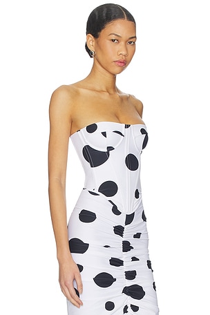 Sketch-Y Frida Corset Top in White