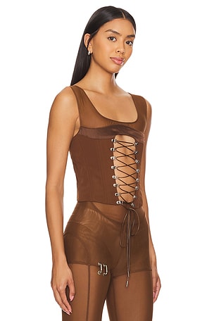 Sketch-Y Erotica Corset in Brown