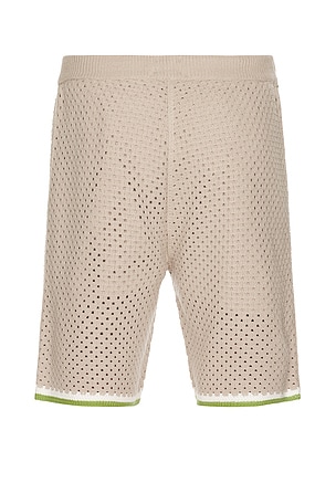 Scotch & Soda Crochet Knit Shorts in Brown