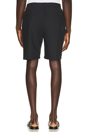 Scotch & Soda Fave Cotton Linen Twill Bermuda Short in Black