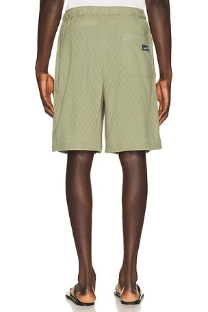 Scotch & Soda Jacquard Seersucker Bermuda Shorts in Green