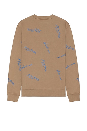 Scotch & Soda Embroidered Sweatshirt in Brown