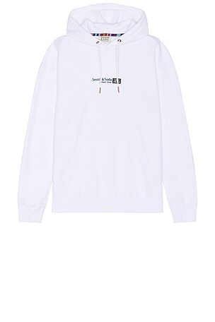 Scotch & Soda Relaxed Fit Artwork Hoodie in White