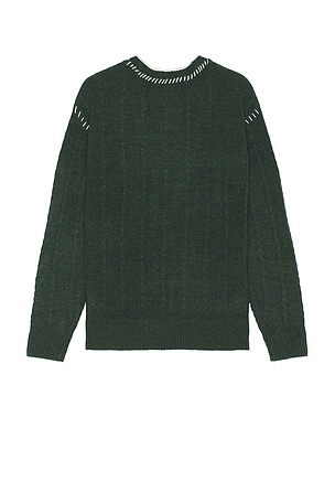 Scotch & Soda Alpaca Dropped Shoulder Cardigan in Dark Green