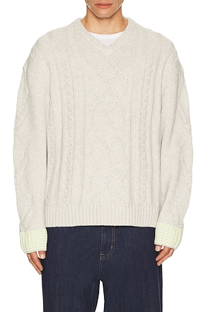 V-Neck Chunky Cable Loose Fit Pullover Scotch & Soda