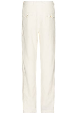 Scotch & Soda Pleated Relaxed Trouser in Cream