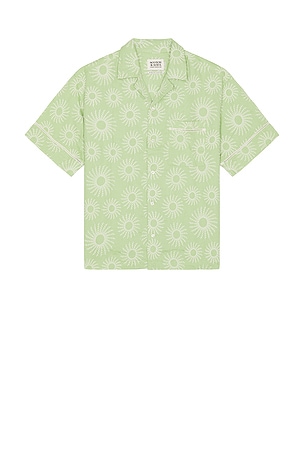 Scotch & Soda Aop Short Sleeve Shirt in Sage